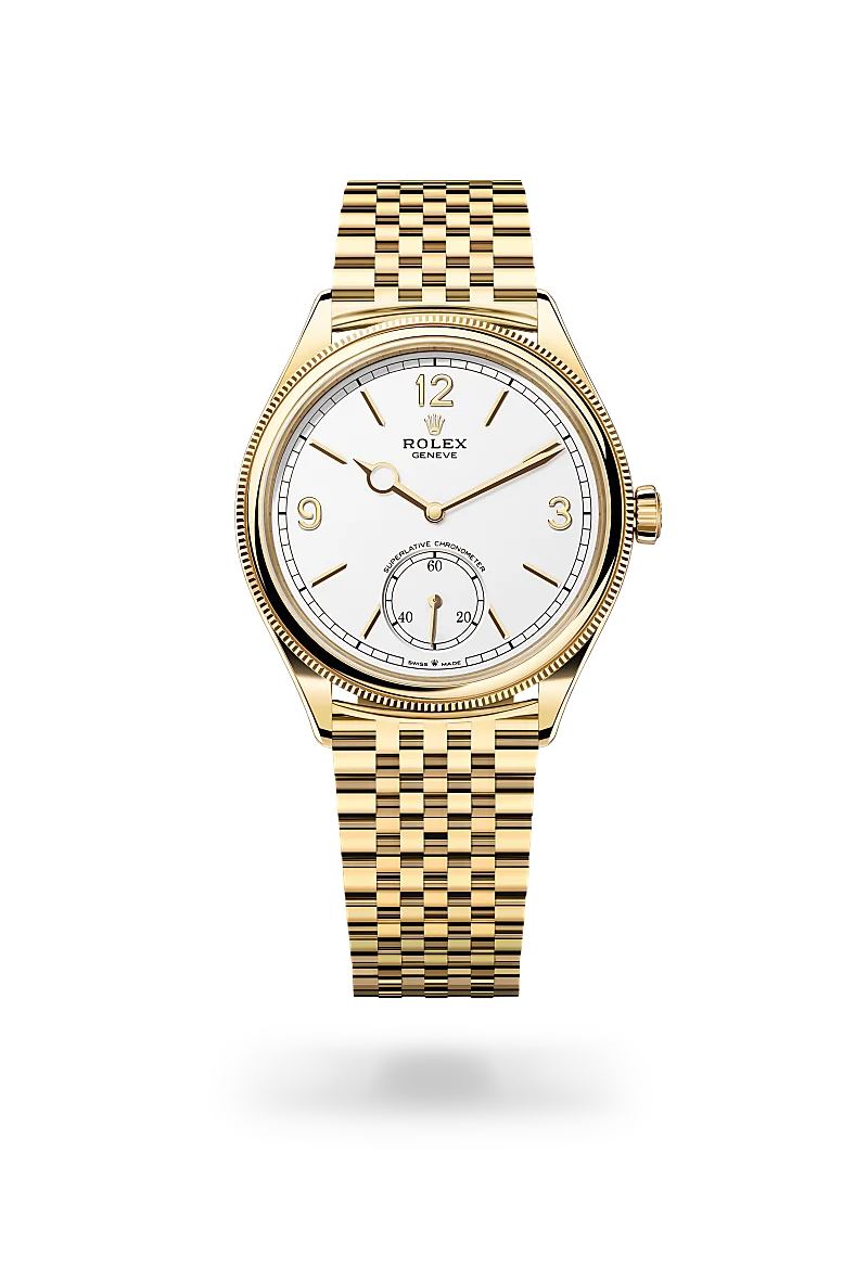 Rolex 1908 39 mm, 18 kt yellow gold, polished finish
