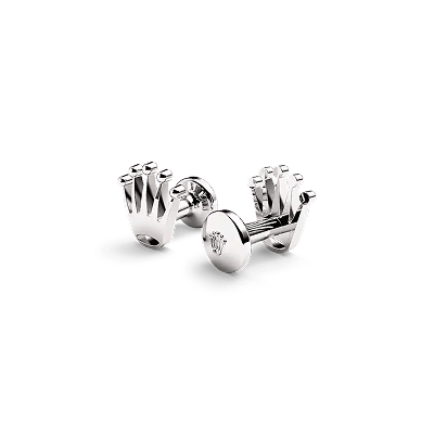 18 ct white gold Crown cufflinks