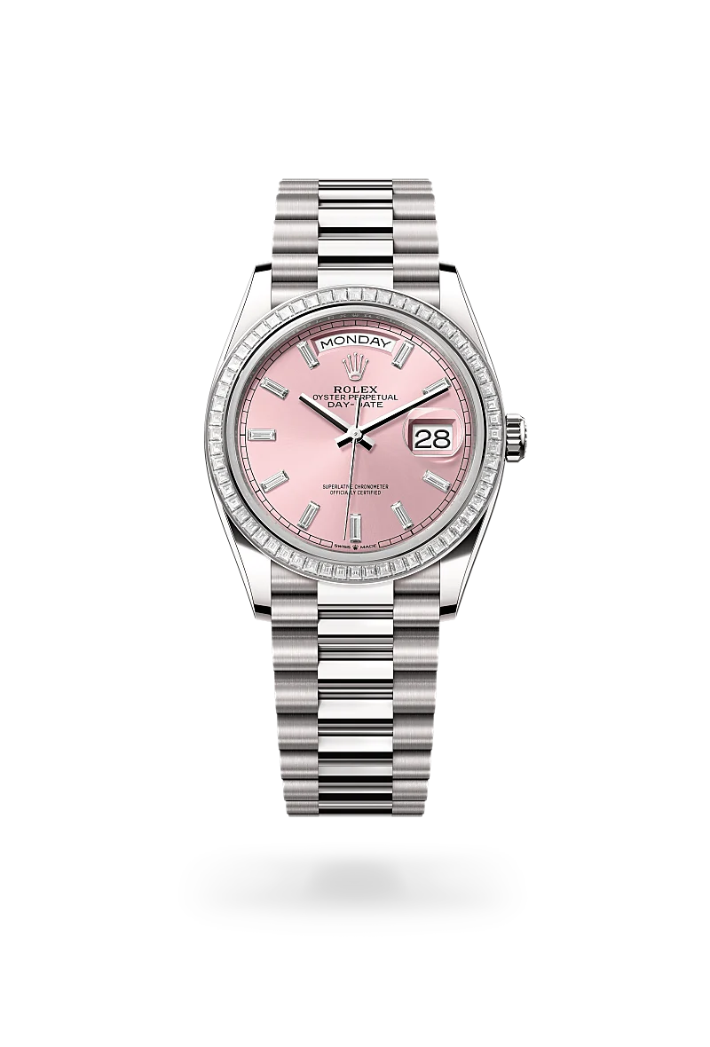 Rolex Day-Date 36 Oyster, 36 mm, white gold and diamonds