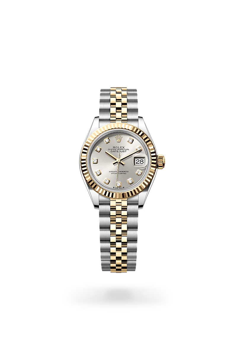 Rolex Lady-Datejust Oyster, 28 mm, Oystersteel and yellow gold