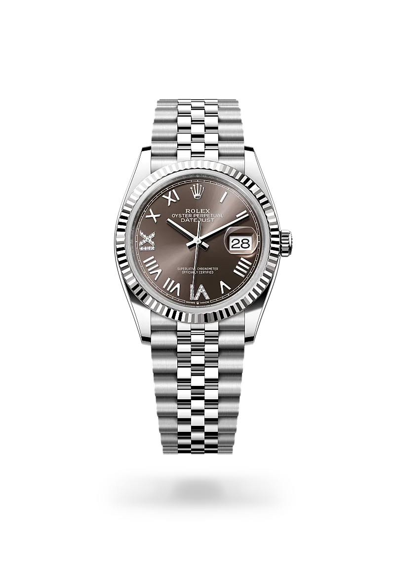 Rolex Datejust 36 Oyster, 36 mm, Oystersteel and white gold