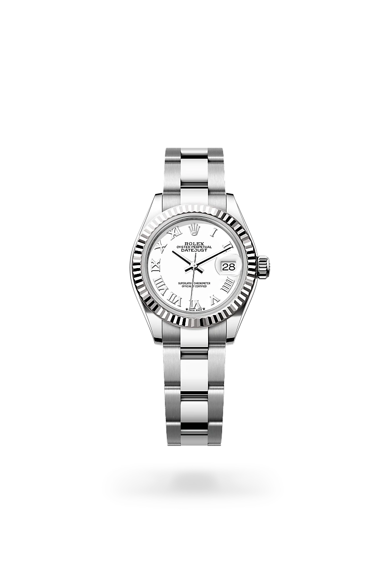Rolex Lady-Datejust Oyster, 28 mm, Oystersteel and white gold
