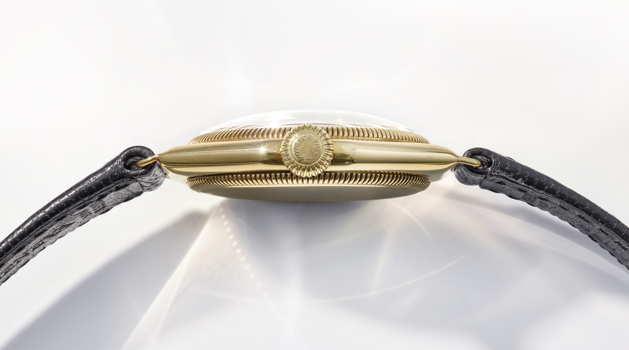 Close-up of the first octagonal Oyster watch, 1926