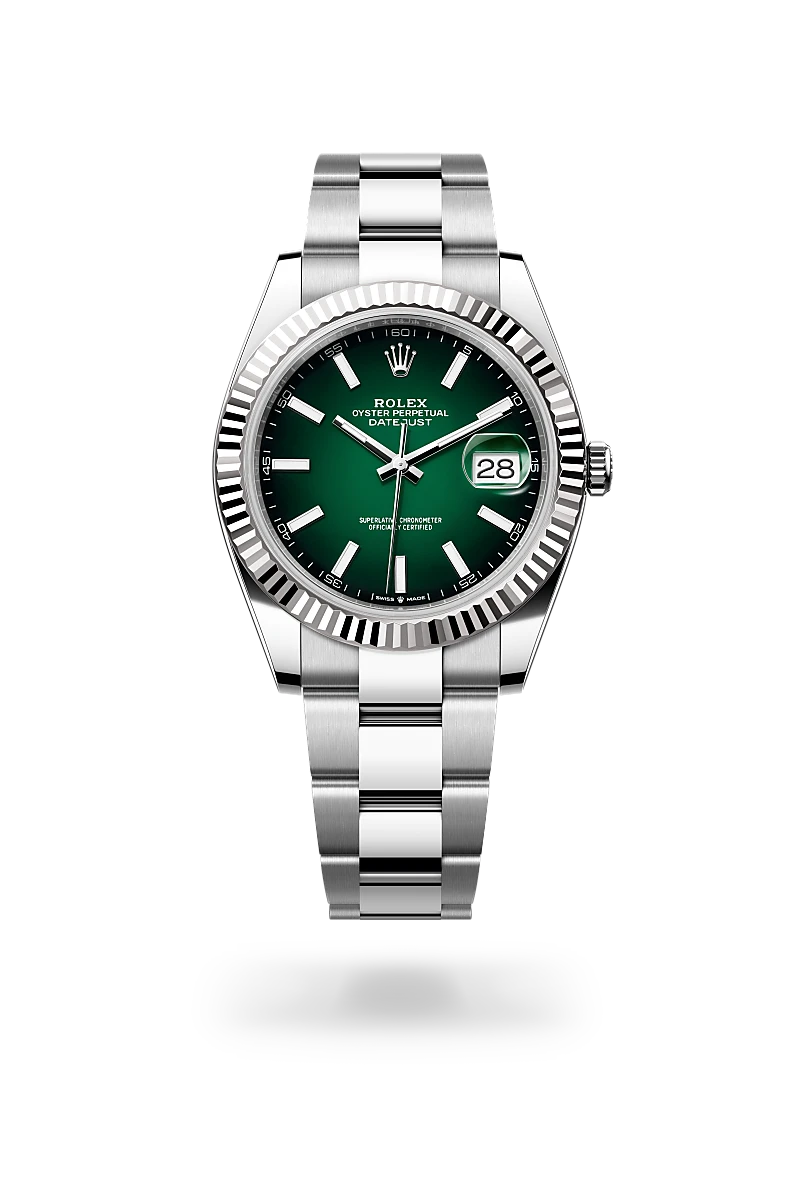 Rolex Datejust 41 Oyster, 41 mm, Oystersteel and white gold