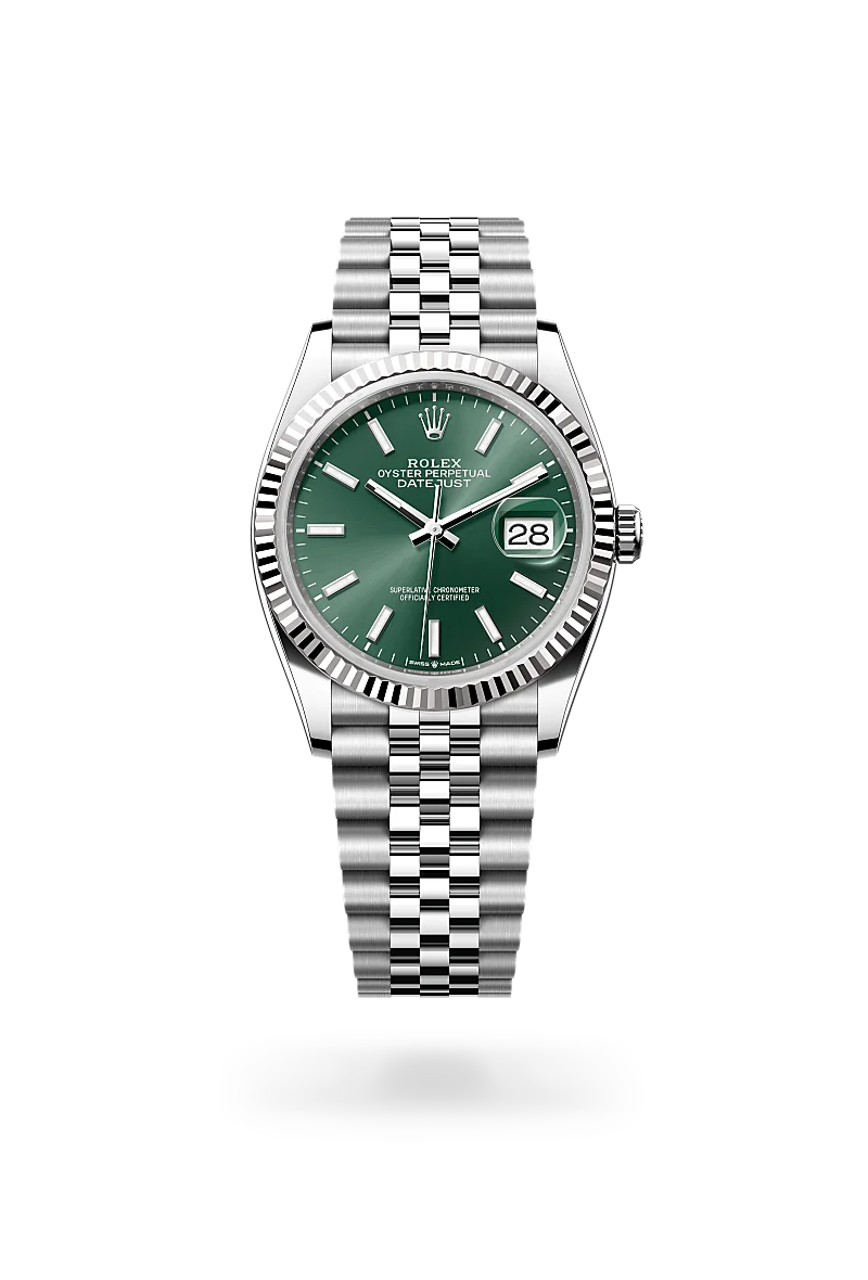 Rolex Datejust 36 Oyster, 36 mm, Oystersteel and white gold