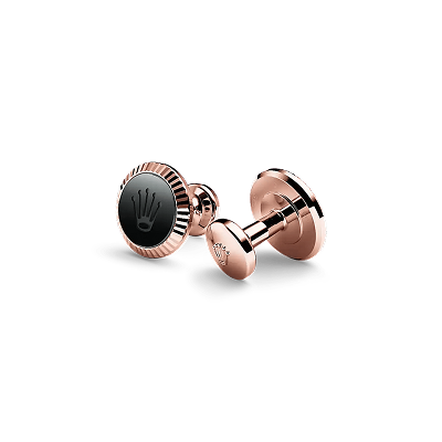 18 ct Everose gold Fluted cufflinks